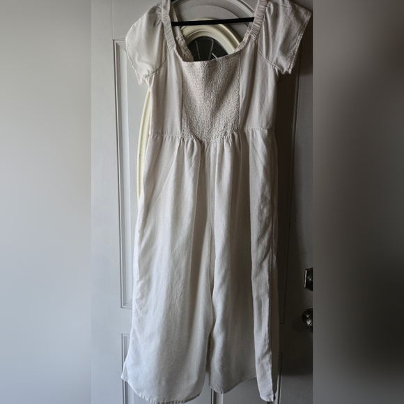 American Eagle Outfitters Off-White Buttoned Jumpsuit-Size XLarge - Picture 6 of 9
